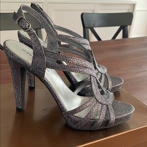 Audrey Brooke Glittery Strappy High Heels size 8